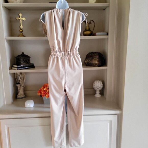 Elegant Cream Jumpsuit - Picture 3 of 8